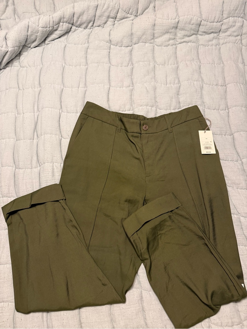 Olive Green W Dress Trousers